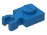 LEGO® Brick: Plate 1 x 1 with Clip Vertical (Thin U-Clip) 4085b | Color: Bright Blue