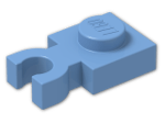 LEGO® Brick: Plate 1 x 1 with Clip Vertical (Thick U-Clip) 4085c | Color: Medium Blue
