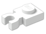 LEGO® Brick: Plate 1 x 1 with Clip Vertical (Thick U-Clip) 4085c | Color: White