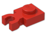 LEGO® Brick: Plate 1 x 1 with Clip Vertical (Thick U-Clip) 4085c | Color: Bright Red