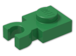 LEGO® Stein: Plate 1 x 1 with Clip Vertical (Thick U-Clip) 4085c | Farbe: Dark Green