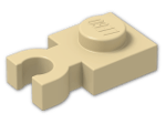 LEGO® Stein: Plate 1 x 1 with Clip Vertical (Thick U-Clip) 4085c | Farbe: Brick Yellow