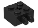 LEGO® Brick: Hinge Brick 2 x 2 Locking with Axlehole and Dual Finger 40902 | Color: Black