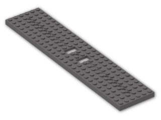 LEGO® Brick: Train Base 6 x 28 with 23 Holes 4093a | Color: Dark Stone Grey