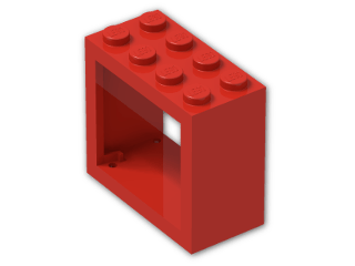 LEGO® Stein: Window 2 x 4 x 3 4132 | Farbe: Bright Red