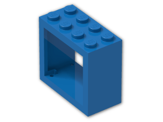 LEGO® Brick: Window 2 x 4 x 3 4132 | Color: Bright Blue