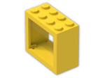 LEGO® Brick: Window 2 x 4 x 3 4132 | Color: Bright Yellow