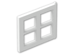 LEGO® Brick: Window 2 x 4 x 3 Pane 4133 | Color: White