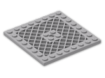 LEGO® Brick: Plate 8 x 8 with Grille and Hole 4151b | Color: Medium Stone Grey
