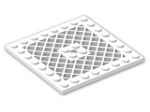 LEGO® Brick: Plate 8 x 8 with Grille and Hole 4151b | Color: White