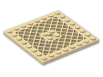 LEGO® Brick: Plate 8 x 8 with Grille and Hole 4151b | Color: Brick Yellow