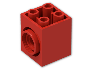 LEGO® Brick: Brick 2 x 2 x 2 with 2 Holes and Click Rotation Ring 41533 | Color: Bright Red