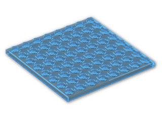 LEGO® Stein: Plate 8 x 8 41539 | Farbe: Transparent Fluorescent Blue