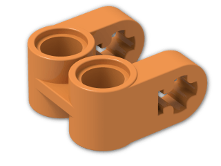 LEGO® Brick: Technic Cross Block 2 x 2 Split (Axle/Twin Pin) 41678 | Color: Bright Orange