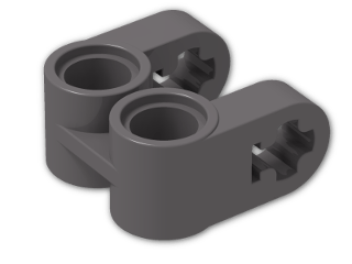LEGO® Brick: Technic Cross Block 2 x 2 Split (Axle/Twin Pin) 41678 | Color: Dark Stone Grey