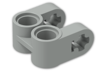 LEGO® Brick: Technic Cross Block 2 x 2 Split (Axle/Twin Pin) 41678 | Color: Grey