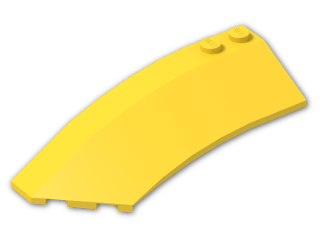 LEGO® Brick: Slope Brick Round 3 x 8 x 2 Left 41750 | Color: Bright Yellow