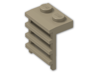 LEGO® Brick: Plate 1 x 2 with Ladder 4175 | Color: Sand Yellow
