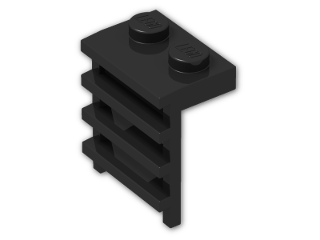 LEGO® Brick: Plate 1 x 2 with Ladder 4175 | Color: Black