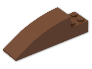 LEGO® Stein: Slope Brick Curved 8 x 2 x 2 41766 | Farbe: Reddish Brown