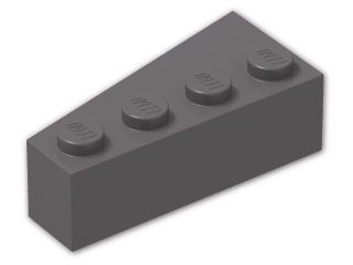 LEGO® Brick: Wedge 4 x 2 Right 41767 | Color: Dark Stone Grey