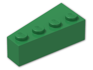 LEGO® Brick: Wedge 4 x 2 Right 41767 | Color: Dark Green