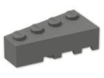 LEGO® Brick: Wedge 4 x 2 Left 41768 | Color: Dark Grey