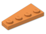 LEGO® Brick: Wing 2 x 4 Right 41769 | Color: Bright Orange