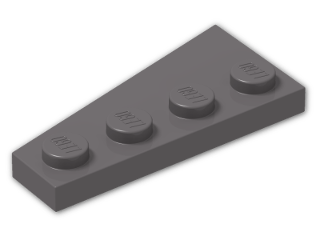 LEGO® Brick: Wing 2 x 4 Right 41769 | Color: Dark Stone Grey