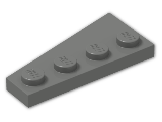LEGO® Brick: Wing 2 x 4 Right 41769 | Color: Dark Grey