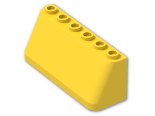 LEGO® Brick: Windscreen 2 x 6 x 2 4176 | Color: Bright Yellow
