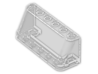 LEGO® Brick: Windscreen 2 x 6 x 2 4176 | Color: Transparent