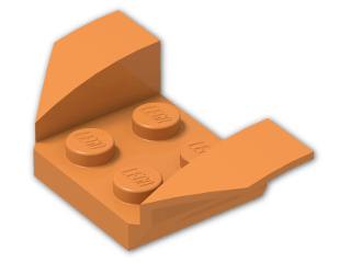 LEGO® Brick: Car Mudguard 2 x 4 Swept Back 41854 | Color: Bright Orange