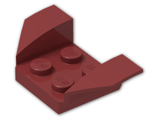 LEGO® Brick: Car Mudguard 2 x 4 Swept Back 41854 | Color: New Dark Red