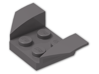 LEGO® Brick: Car Mudguard 2 x 4 Swept Back 41854 | Color: Dark Stone Grey