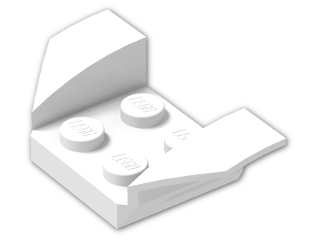 LEGO® Brick: Car Mudguard 2 x 4 Swept Back 41854 | Color: White
