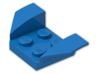 LEGO® Brick: Car Mudguard 2 x 4 Swept Back 41854 | Color: Bright Blue
