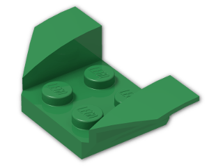 LEGO® Stein: Car Mudguard 2 x 4 Swept Back 41854 | Farbe: Dark Green