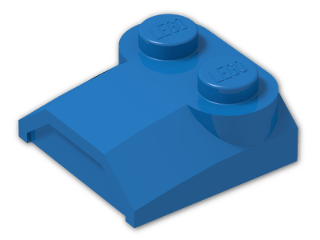 LEGO® Brick: Slope Brick Rounded 2 x 2 x 0.667 41855 | Color: Bright Blue