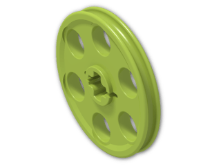 LEGO® Brick: Technic Wedge Belt Wheel 4185 | Color: Bright Yellowish Green