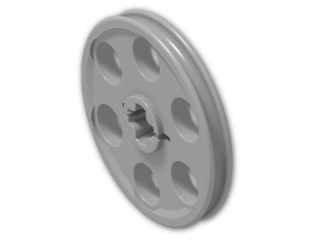 LEGO® Brick: Technic Wedge Belt Wheel 4185 | Color: Medium Stone Grey