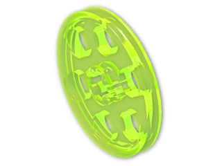 LEGO® Brick: Technic Wedge Belt Wheel 4185 | Color: Transparent Fluorescent Green