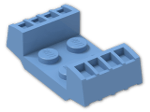 LEGO® Brick: Plate 2 x 2 With Raised Grilles 41862 | Color: Medium Blue