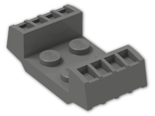 LEGO® Stein: Plate 2 x 2 With Raised Grilles 41862 | Farbe: Dark Grey