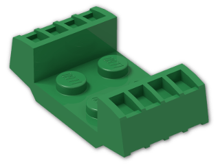 LEGO® Brick: Plate 2 x 2 With Raised Grilles 41862 | Color: Dark Green