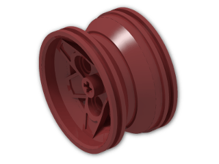 LEGO® Stein: Wheel Rim 26 x 43 with 6 Spokes and 3 Pegholes 41896 | Farbe: New Dark Red