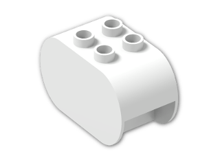 LEGO® Brick: Duplo Brick 2 x 4 x 2 with Rounded Ends 4198 | Color: White