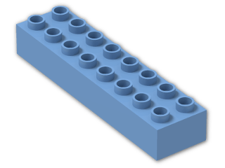 LEGO® Brick: Duplo Brick 2 x 8 4199 | Color: Medium Blue
