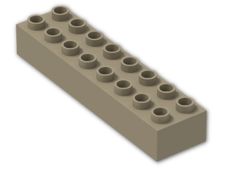 LEGO® Brick: Duplo Brick 2 x 8 4199 | Color: Sand Yellow