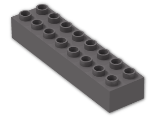 LEGO® Stein: Duplo Brick 2 x 8 4199 | Farbe: Dark Stone Grey
